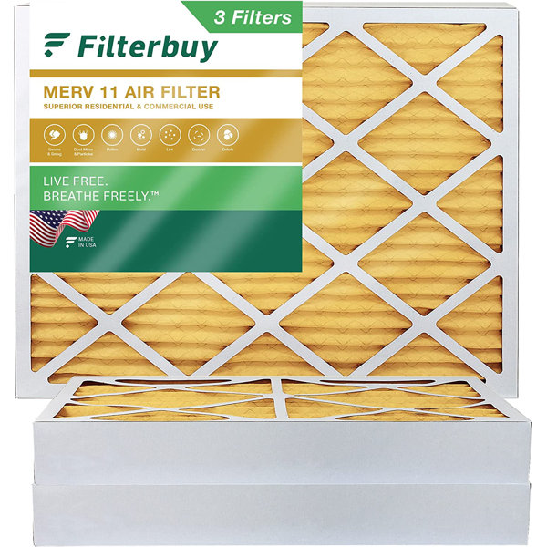 Filterbuy 20 x 25 x 4 Air Filter MERV 11, Pleated HVAC AC Furnace Filters Replacement Wayfair